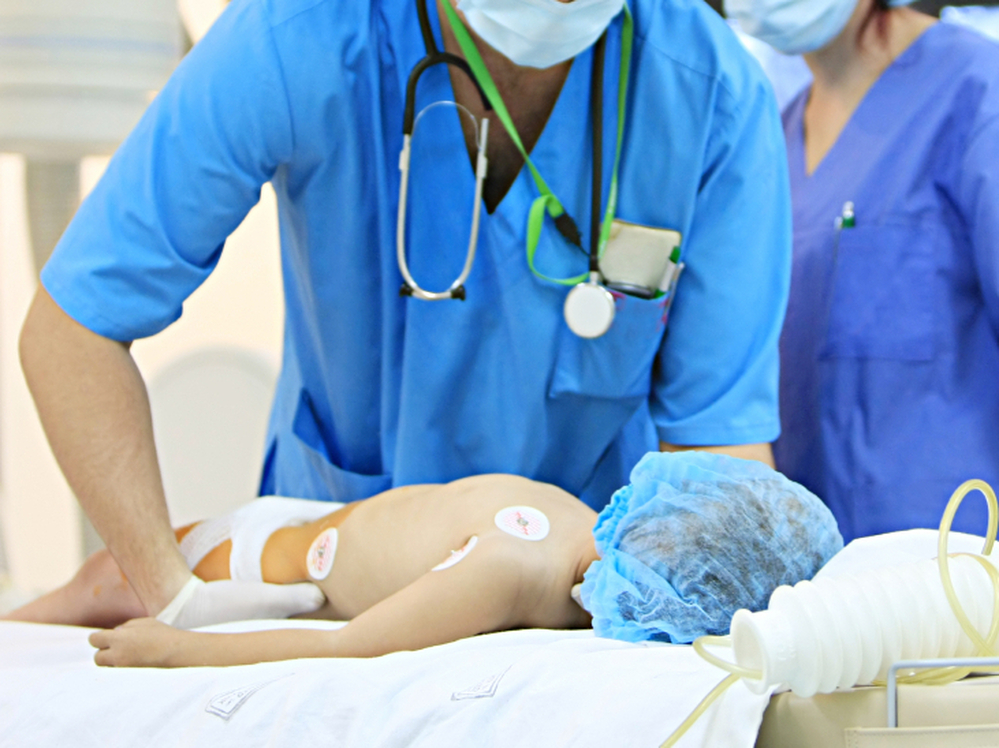 Surgeons often need specially designed tools to operate on small children.