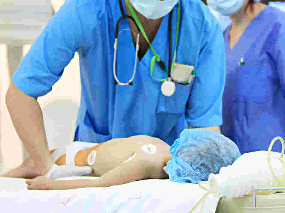 Surgeons often need specially designed tools to operate on small children.
