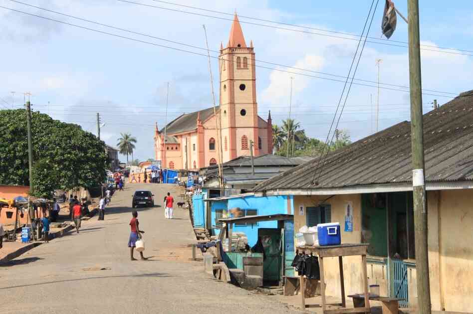 Main Street in Otuam, Ghana Main Street in Otuam, Ghana