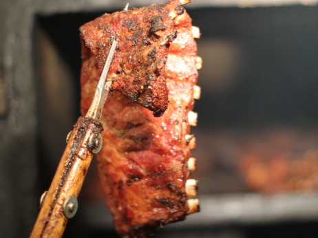 The specialty at Gates Bar-B-Q is burnt ends, the fatty tip of the ribs, laid directly over the fire until black and blistered. The specialty at Gates Bar-B-Q is burnt ends, the fatty tip of the ribs, laid directly over the fire until black and blistered.