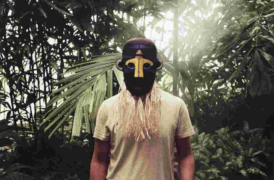 The British post-dubstep producer SBTRKT wears one of his many masks in a promotional photo for his self-titled album. 