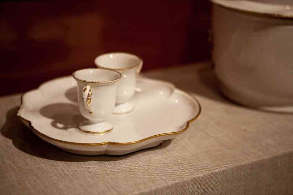 After the labor of preparation, the ice cream would be served in small dishes resembling teacups with handles to keep the delicacy from melting from hands around the dish.