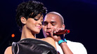 Rihanna and Chris Brown perform together in December 2008. Rihanna and Chris Brown perform together in December 2008.