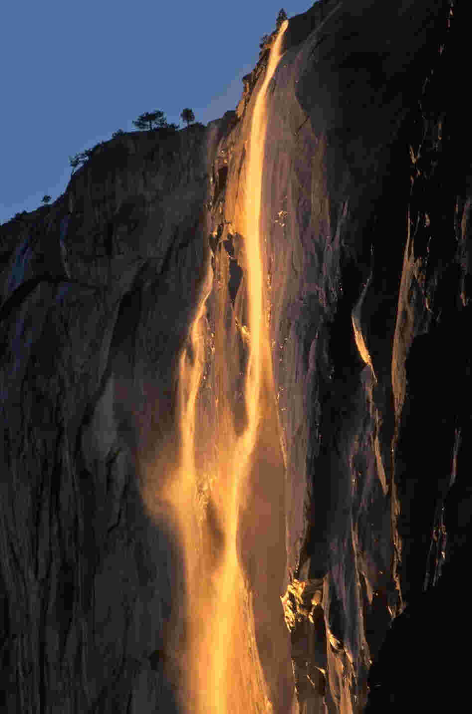Horsetail Fall at sunset.