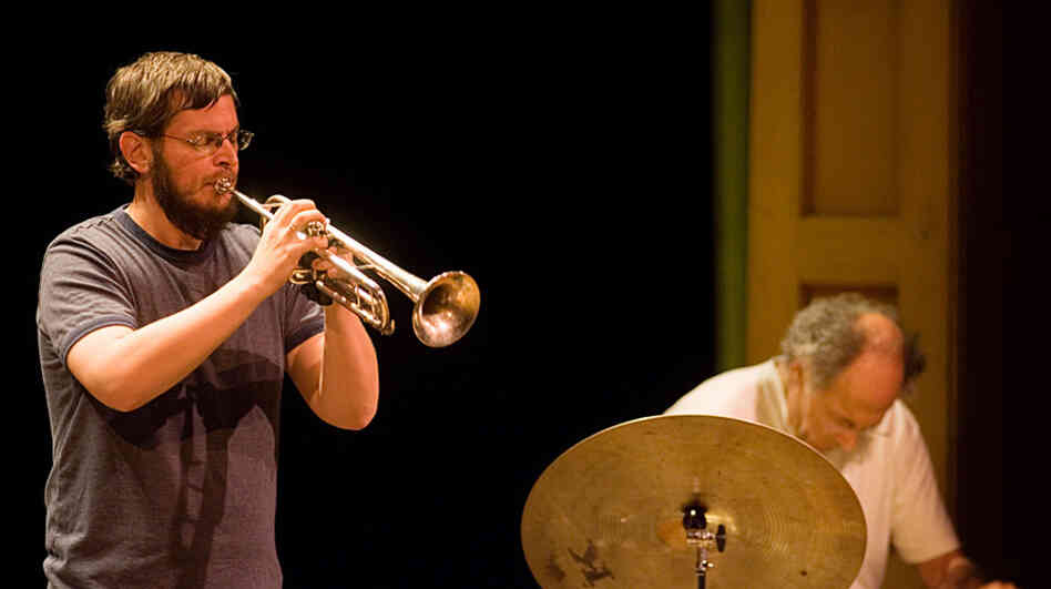 Nate Wooley doesn't play trumpet as much he plays on the trumpet.