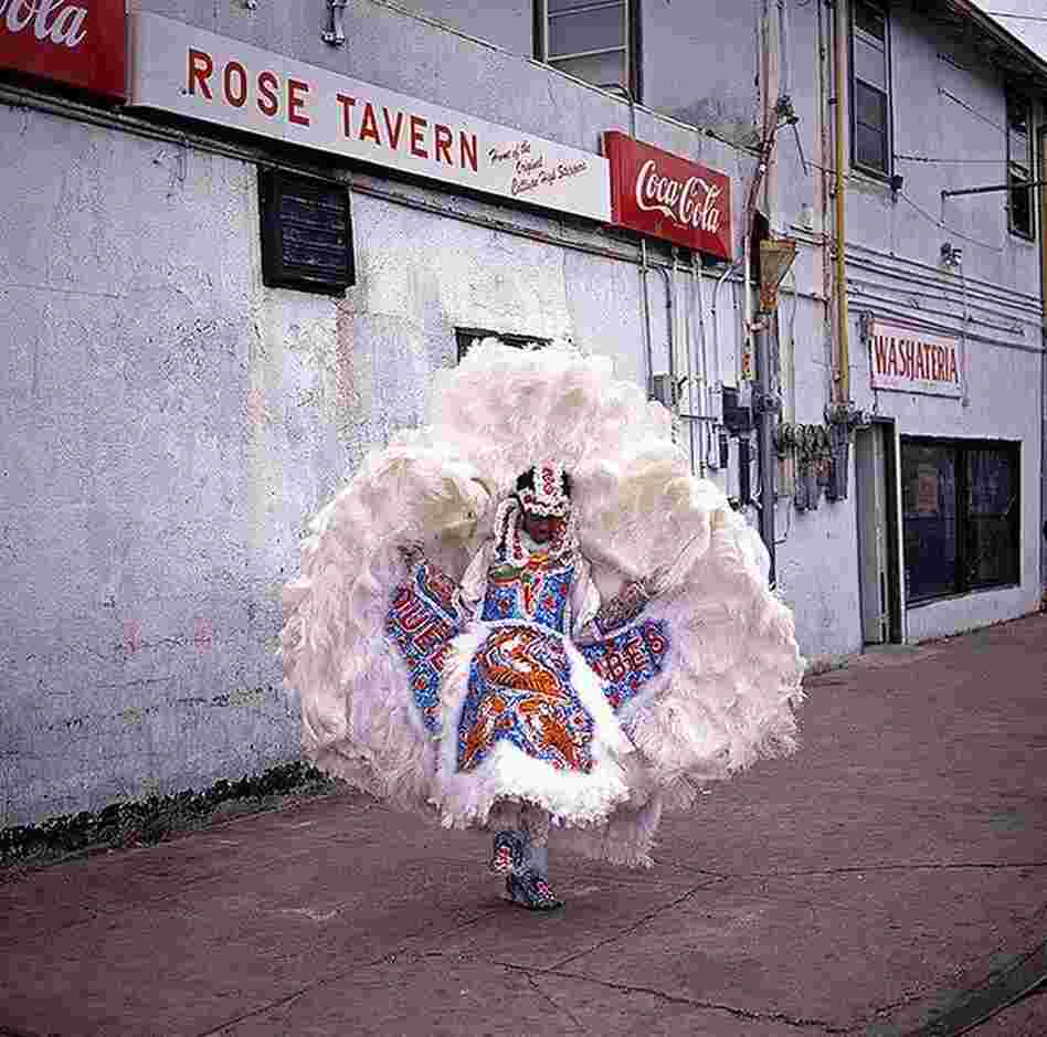 A Mardi Gras Indian in New Orleans. A Mardi Gras Indian in New Orleans.