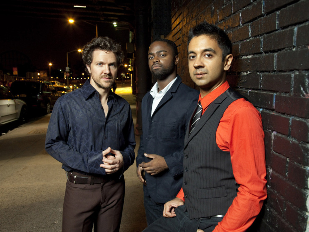 Vijay Iyer and his trio masterfully articulate a complex composition's exuberant, zigzagging melody.