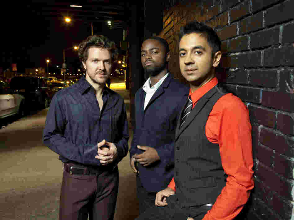 Vijay Iyer and his trio masterfully articulate a complex composition's exuberant, zigzagging melody.