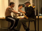 Tom Hardy and Nick Nolte in Warrior. Tom Hardy and Nick Nolte in Warrior.