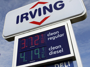 A gas station in Berlin, Vt., sold gas for $3.72 on Feb. 16. On average, regular gas is going for $3.60 a gallon nationwide. A gas station in Berlin, Vt., sold gas for $3.72 on Feb. 16. On average, regular gas is going for $3.60 a gallon nationwide.