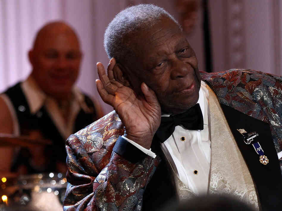 Blues legend B.B. King during last night's performance at the White House. 
