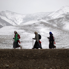 Ethnic Tibetan pilgrims walk on a road during Tibetan New Year in Langmusixiang, Sichuan province, in western China, Feb. 22. Celebrations are subdued in the Tibetan areas of China this year, after a string of self-immolations and protest against Chinese control. Ethnic Tibetan pilgrims walk on a road during Tibetan New Year in Langmusixiang, Sichuan province, in western China, Feb. 22. Celebrations are subdued in the Tibetan areas of China this year, after a string of self-immolations and protest against Chinese control.