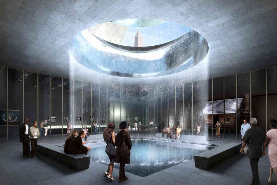 "Whether your family's been in this country 200 years or 20 minutes," Bunch says, "I want you to come to this museum and say, 'I get it. This is not a black story. This is my story. This is the American story.'" Above, an architectural rendering shows the interior of the museum. 