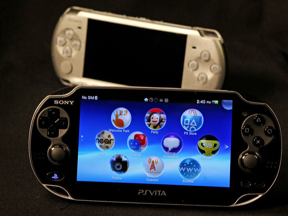 Sony's PlayStation Vita and its predecessor, The PlayStation Portable. 