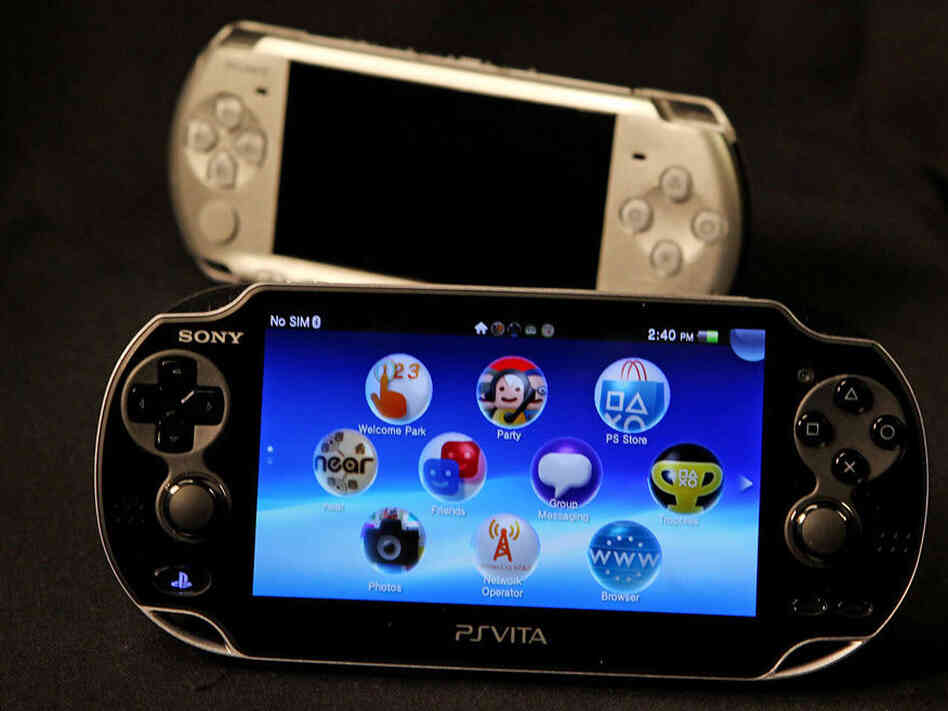 Sony's PlayStation Vita and its predecessor, The PlayStation Portable. 