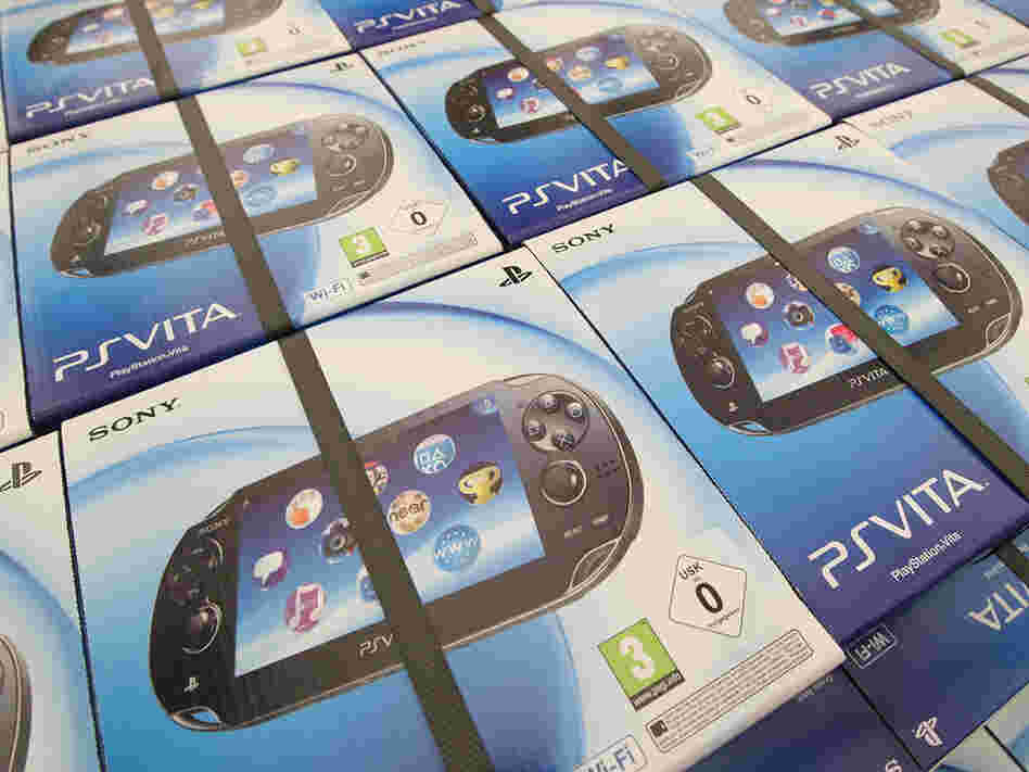 Boxes of the Sony PlayStation Vita portable gaming device at the official product launch in Berlin. Boxes of the Sony PlayStation Vita portable gaming device at the official product launch in Berlin.
