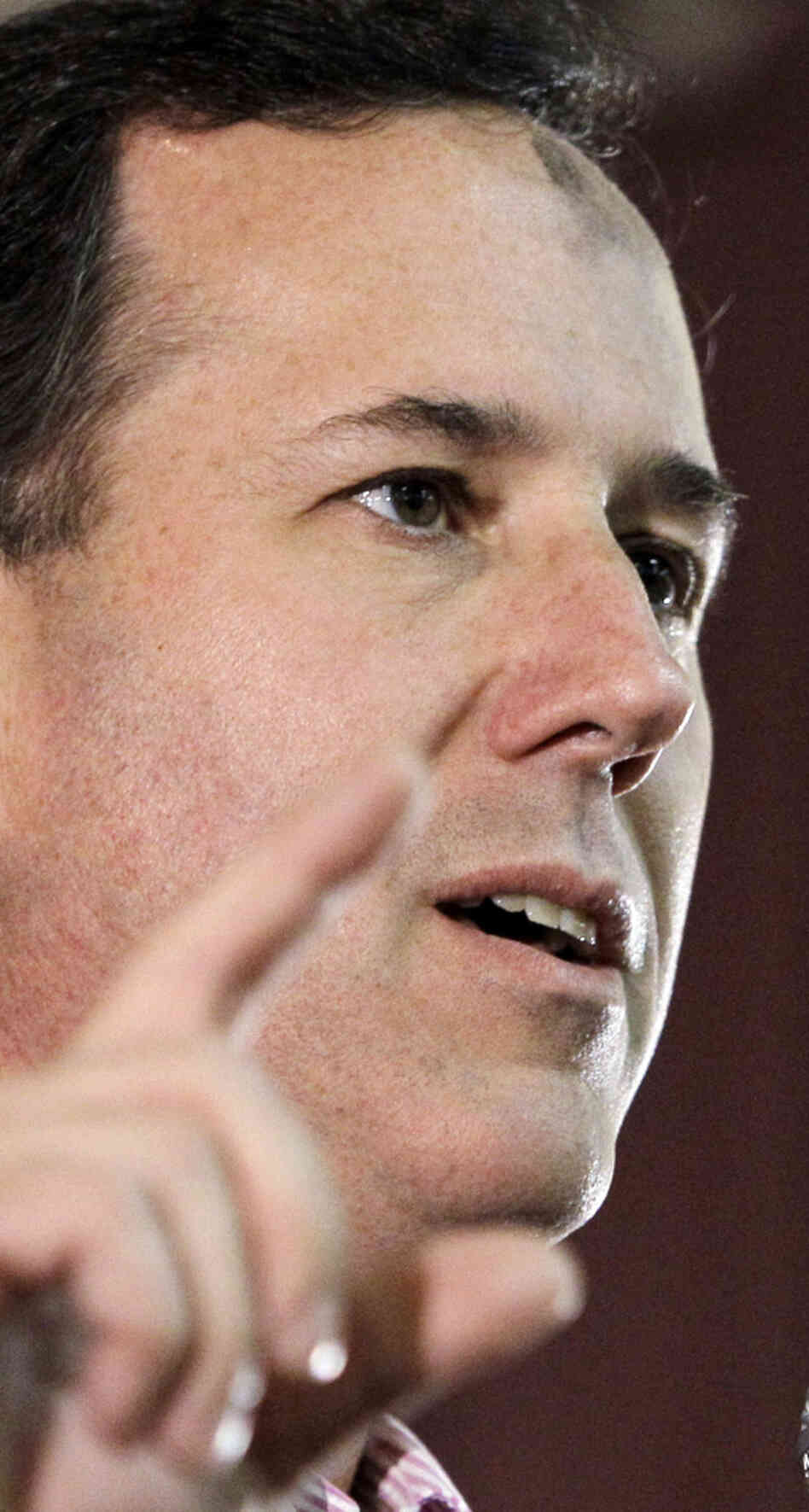 Rick Santorum, with ash on his forehead, on Wednesday, Feb. 22, 2012, in Tucson, Ariz. Rick Santorum, with ash on his forehead, on Wednesday, Feb. 22, 2012, in Tucson, Ariz.