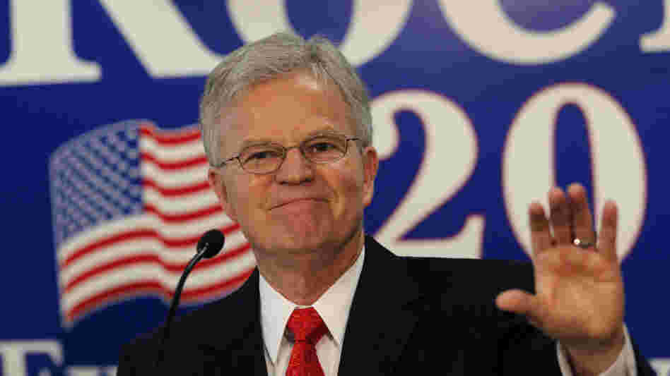 Buddy Roemer announces an exploratory committee for a 2012 White House bid last March in Baton Rouge, La. On Wednesday, he announced that he would drop his GOP candidacy to seek third party avenues.