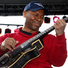 Note the message on Kevin Eubanks' cap: "Meet You at the Blue Room." It's a nice club in Kansas City, in the historic district where Count Basie, Lester Young and Mary Lou Williams used to play. Note the message on Kevin Eubanks' cap: "Meet You at the Blue Room." It's a nice club in Kansas City, in the historic district where Count Basie, Lester Young and Mary Lou Williams used to play.