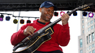 Note the message on Kevin Eubanks' cap: "Meet You at the Blue Room." It's a nice club in Kansas City, in the historic district where Count Basie, Lester Young and Mary Lou Williams used to play. Note the message on Kevin Eubanks' cap: "Meet You at the Blue Room." It's a nice club in Kansas City, in the historic district where Count Basie, Lester Young and Mary Lou Williams used to play.