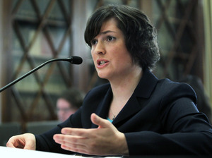 Sandra Fluke, a third-year law student at Georgetown University, testifies Thursday about contraceptives and insurance coverage during a hearing before the House Democratic Steering and Policy Committee. Sandra Fluke, a third-year law student at Georgetown University, testifies Thursday about contraceptives and insurance coverage during a hearing before the House Democratic Steering and Policy Committee.