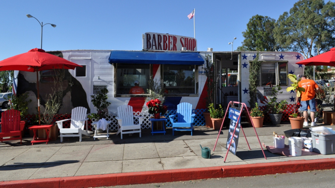 The barber shop run by Anthony Bravo Esparza — whom everyone knows as "Dreamer" — is a fixture at the VA Greater Los Angeles Healthcare System's West Los Angeles Campus.