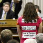 An abortion rights activist speaks before the Virginia Senate Education and Health Committee on Thursday. Following a protest outside the state capitol and criticism from moderates in his own party, Republican Gov. Bob McDonnell asked for revisions to a bill requiring an invasive ultrasound before an abortion. An abortion rights activist speaks before the Virginia Senate Education and Health Committee on Thursday. Following a protest outside the state capitol and criticism from moderates in his own party, Republican Gov. Bob McDonnell asked for revisions to a bill requiring an invasive ultrasound before an abortion.