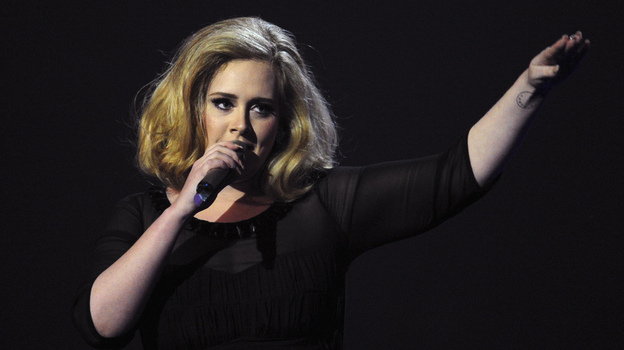 Adele at the BRIT Awards in London