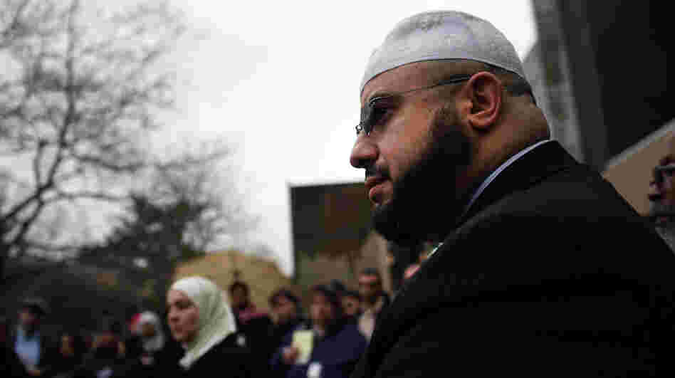 Mohamed El filali, of the Islamic Center of Passaic County, gathers with Muslim students and community leaders in Newark on Friday to address the monitoring of New Jersey Muslims by the NYPD. Mohamed El filali, of the Islamic Center of Passaic County, gathers with Muslim students and community leaders in Newark on Friday to address the monitoring of New Jersey Muslims by the NYPD.