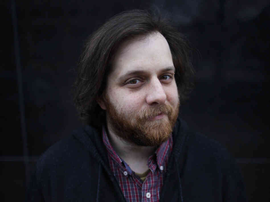 Poet Craig Morgan Teicher poses for a portrait outside of NPR in Washington, D.C., on Friday.