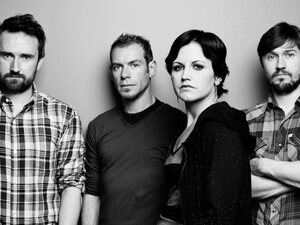 The Cranberries (left to right): Noel Hogan, Fergal Lawler, Dolores O'Riordan, Mike Hogan.