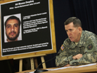 U.S. Brig. Gen. Kevin Bergner speaks in Baghdad in July 2007 near a poster of Ali Musa Daqduq. Daqduq was captured in Iraq in March 2007, and is accused of orchestrating the killings of five U.S. soldiers. The U.S. left Daqduq in Iraqi custody when U.S. troops formally withdrew in December. But the Obama administration is seeking to try him before a military commission. U.S. Brig. Gen. Kevin Bergner speaks in Baghdad in July 2007 near a poster of Ali Musa Daqduq. Daqduq was captured in Iraq in March 2007, and is accused of orchestrating the killings of five U.S. soldiers. The U.S. left Daqduq in Iraqi custody when U.S. troops formally withdrew in December. But the Obama administration is seeking to try him before a military commission.