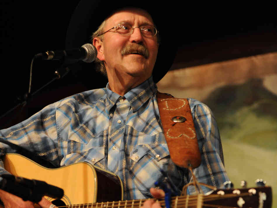 D.W. Groethe performs at the National Cowboy Poetry Gathering in Elko, Nev.
