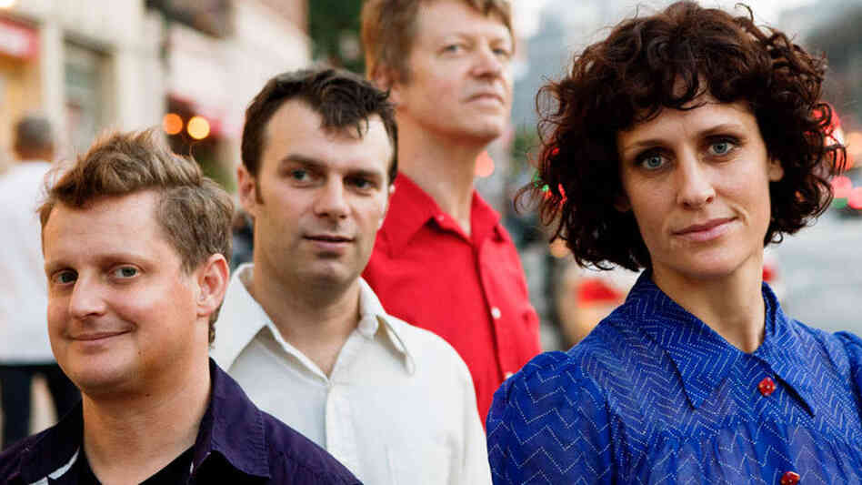 Jenny Scheinman, far right, with her Mischief & Mayhem quartet. Left to right: drummer Jim Black, bassist Todd Sickafoose, guitarist Nels Cline.