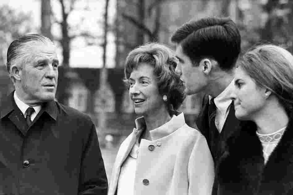 George and Lenore Romney with Mitt and his then-fiancée, Ann Davies, outside their Washington hotel on Jan. 19, 1969, a day before Richard Nixon's inauguration. 