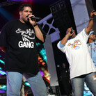 The Sugarhill Gang perform onstage at the close of the VH1 Hip Hop Honors at the Hammerstein Ballroom on October 3, 2004 in New York City.