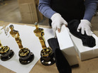 Josefina Govea packages an Oscar statuette at R.S. Owens & Company during a media demonstration February 9, 2012 in Chicago, Illinois. Josefina Govea packages an Oscar statuette at R.S. Owens & Company during a media demonstration February 9, 2012 in Chicago, Illinois.