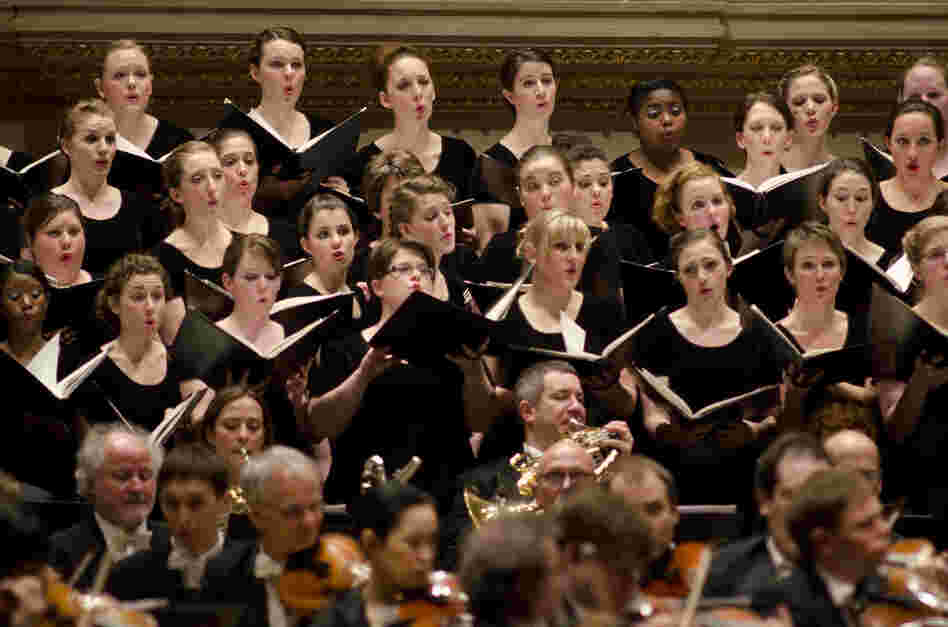 Over 140 choristers participated in this performance of the Mahler.