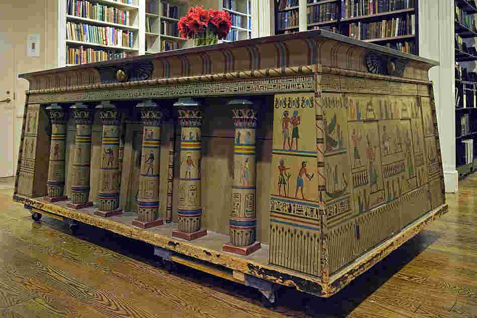 The Egyptian Cabinet, once used to hold Napoleon's "Description of Egypt," dominates the downstairs Reading Room. 