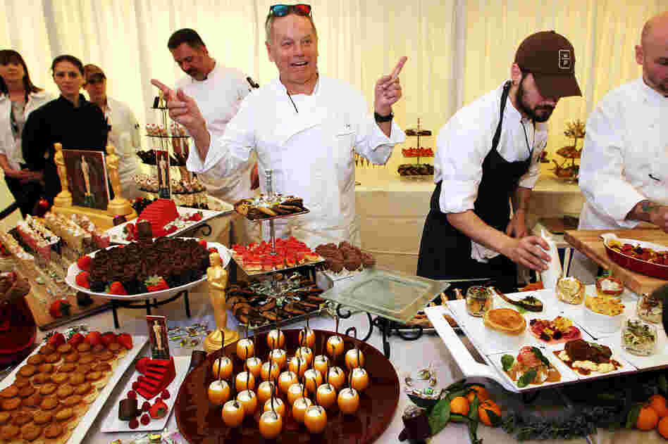 Chef Wolfgang Puck made 24-karat chocolate Oscars and a chocolate with a 3-D image of the golden statue as part of the dessert course for the Governors Ball held last Thursday. 