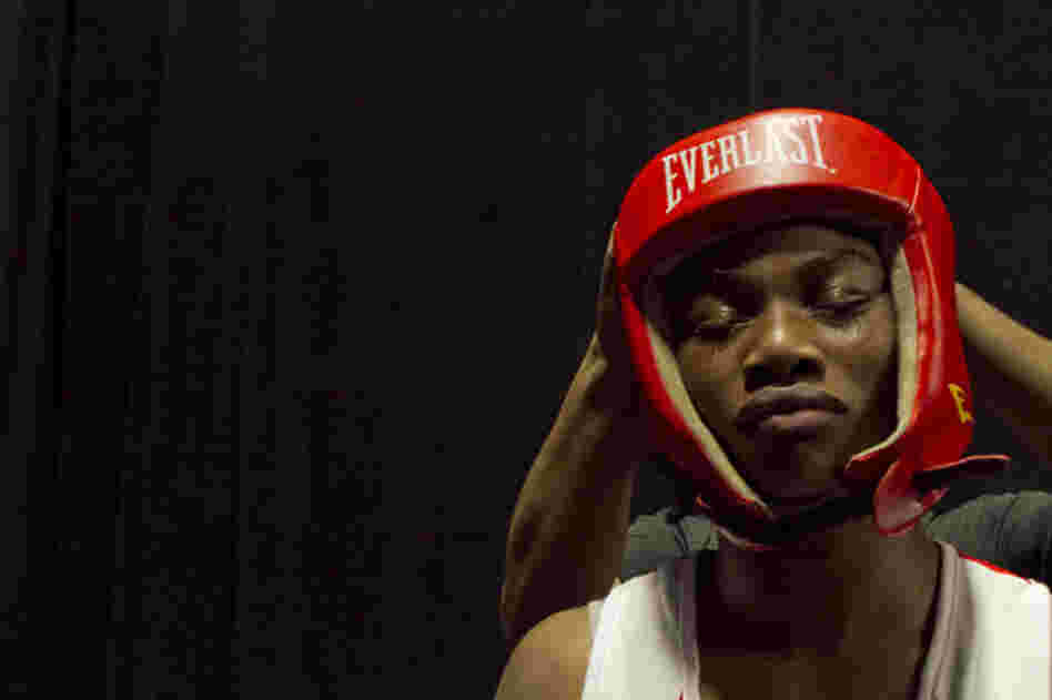 Claressa prepares for her first fight against top-ranked middleweight Franchon Crews during the first-ever U.S. Olympic team trials for women's boxing, held in Spokane, Wash., earlier this month.