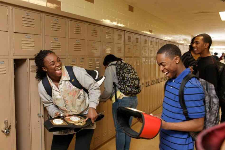 "Everyone knows I box," Claressa says of her Northwestern High School classmates. "Once I came to school with a black eye and everyone was like, 'Wow!' "