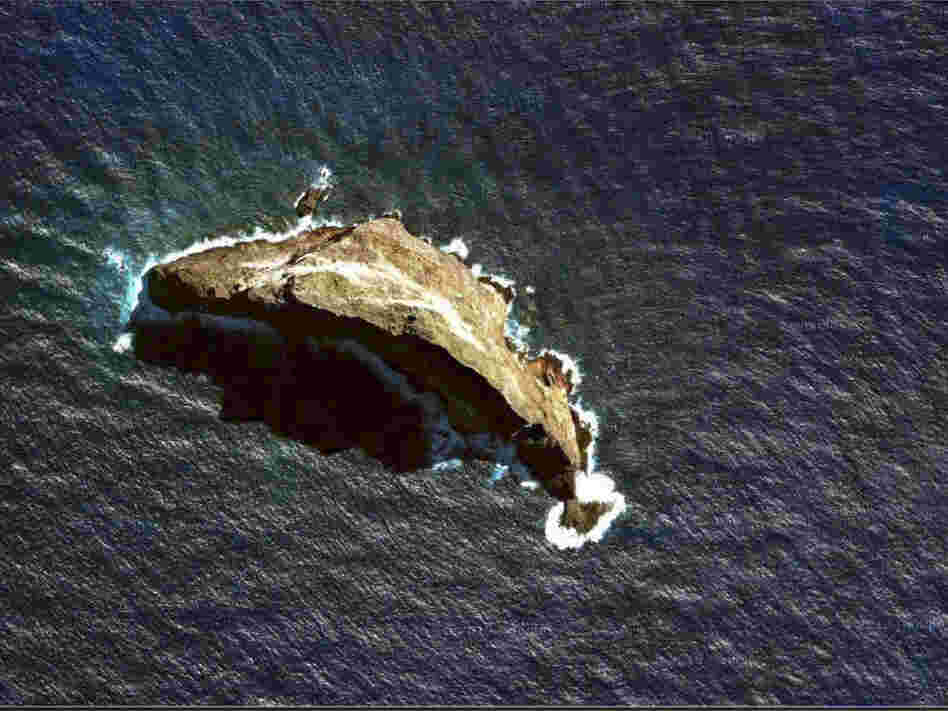 A satellite view of Ball's Pyramid in the Tasman Sea off the eastern coast of Australia. A satellite view of Ball's Pyramid in the Tasman Sea off the eastern coast of Australia.
