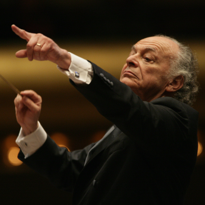 Conductor Lorin Maazel, whose own, truncated orchestra-only arrangement of Wagner's Ring cycle will be performed by the Vienna Philharmonic. 