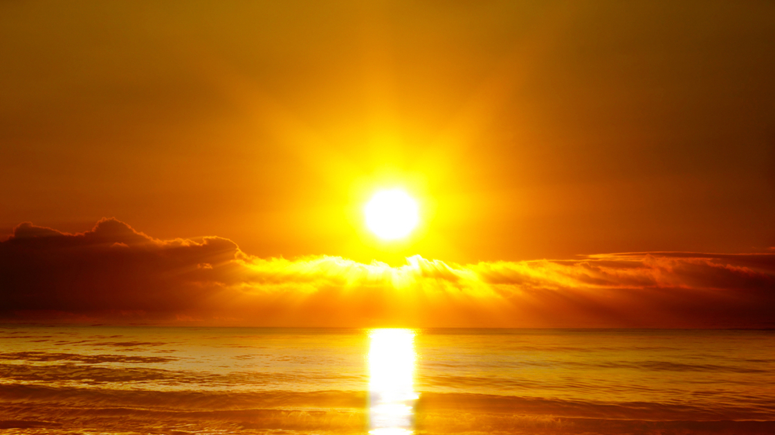 Sunset.