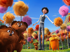 The Once-ler (voiced by Ed Helms) and the Lorax (Danny DeVito) are surrounded by bar-ba-loots in Truffula Valley in Dr. Seuss' The Lorax. The Once-ler (voiced by Ed Helms) and the Lorax (Danny DeVito) are surrounded by bar-ba-loots in Truffula Valley in Dr. Seuss' The Lorax.