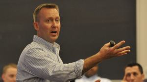 Mike Haynie, founder of the Entrepreneurship Bootcamp for Veterans, teaches at EBV-Syracuse last year.