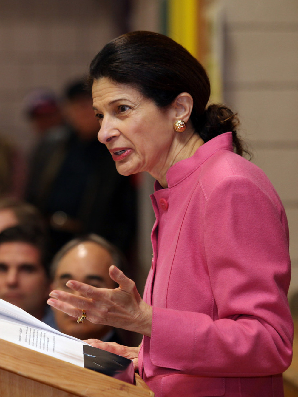 Sen. Olympia Snowe in Augusta, Maine, Saturday, Feb. 4, 2012. 