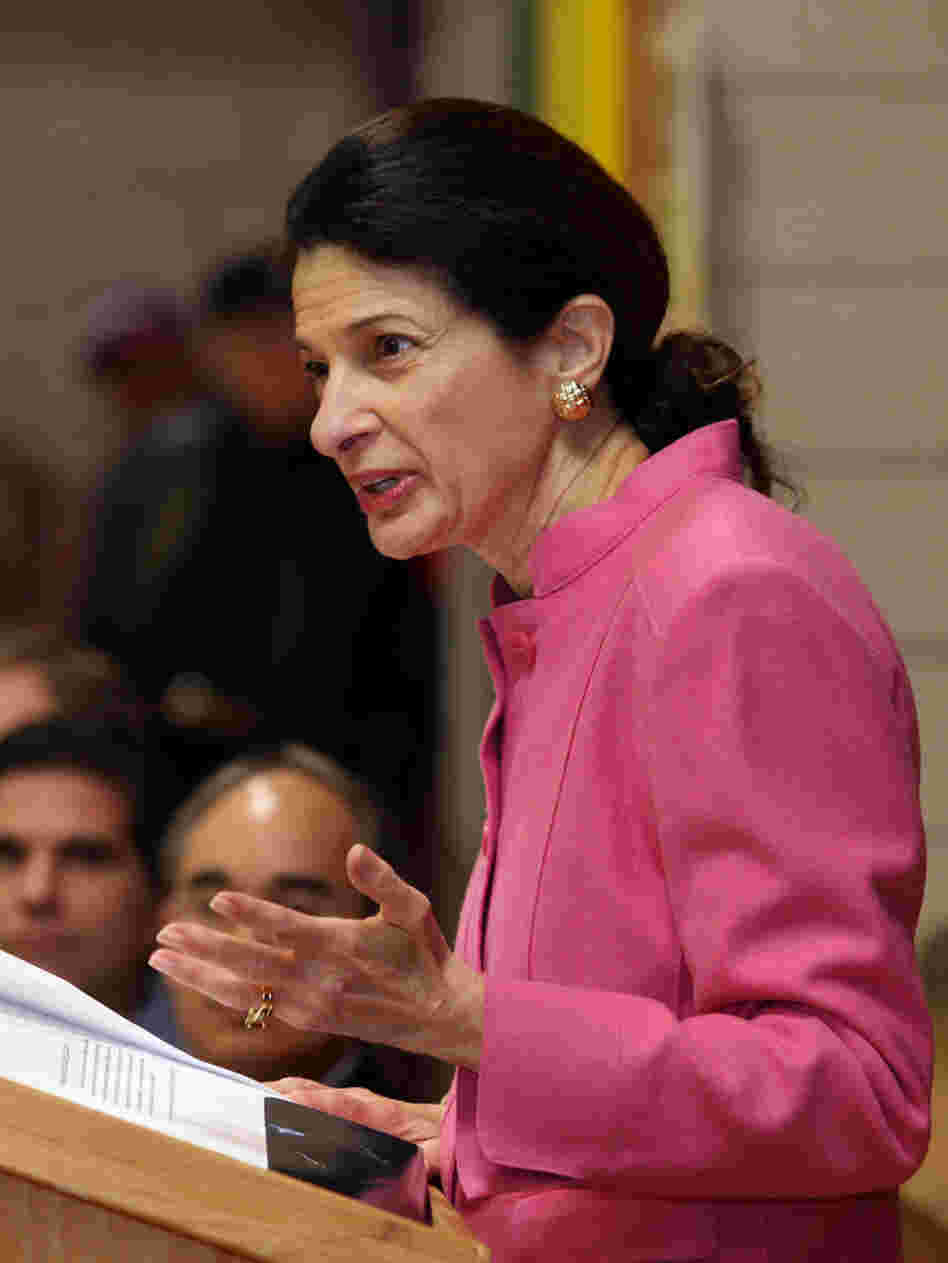 Sen. Olympia Snowe in Augusta, Maine, Saturday, Feb. 4, 2012. 