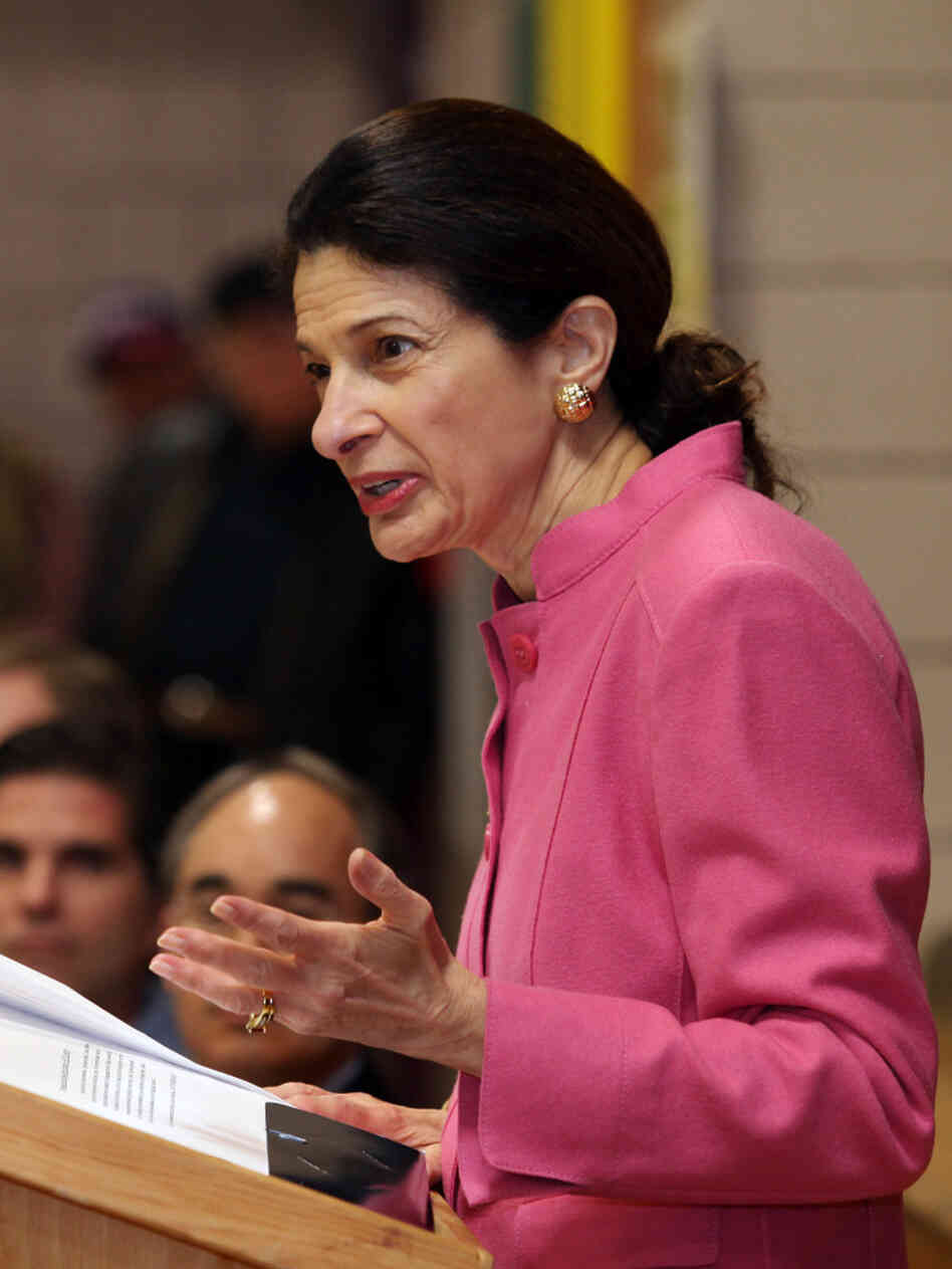 Sen. Olympia Snowe in Augusta, Maine, Saturday, Feb. 4, 2012. 